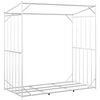 vidaxL Firewood Rack with Rain Cover 200x100x200 cm Galvanised Steel