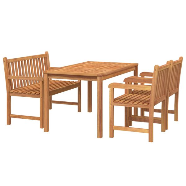 vidaXL Garden Dining Set Teak Solid teak wood Medium Durable