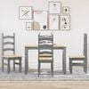 vidaXL Dining Set Panama Grey Solid pinewood Medium Durable Dining Set