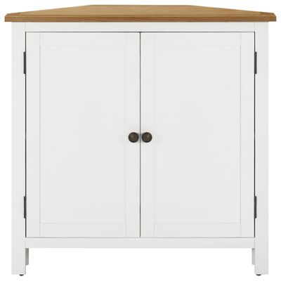vidaXL Corner Cabinet 31.5"x13.2"x30.7" Solid Oak Wood