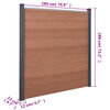 vidaXL Fence Panel Set Brown 207.1"x73.2" WPC