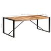 vidaXL Dining Table Brown and Black
