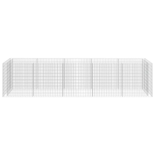vidaXL Gabion Raised Bed Silver Galvanized steel