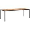vidaXL Garden Dining Table Black 98.4 x 39.4 x 29.5 in Poly rattan