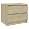 vidaXL Bed Cabinet Sonoma oak Engineered wood Medium Bed Cabinet