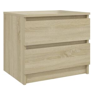 vidaXL Bed Cabinet Sonoma oak Engineered wood Medium Bed Cabinet