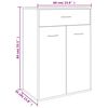 vidaXL Shoe Cabinet Sonoma Oak 23.6x13.8x33.1" Engineered Wood