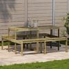 vidaXL Picnic Table Natural wood Treated pine wood Large Durable