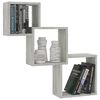 vidaXL Wall Shelf Concrete Grey Engineered Wood Medium Wall Shelf