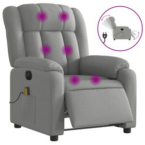 vidaXL Electric Massage Recliner Chair Light gray