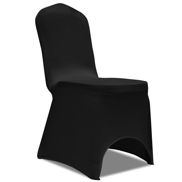 vidaXL Chair Cover Set of 100 Black 90% Polyester, 10% Elastane