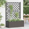 vidaXL Raised Bed Anthracite Plastic (PP) 39.4 x 16.9 x 55.9 in Planters