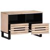vidaXL TV Cabinet White Solid mango wood Medium TV Cabinet Rectangular