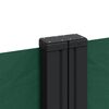 vidaXL Retractable Side Awning Dark Green 100% polyester with PU coating