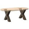 vidaXL Coffee Table Legs X-Shaped 2 pcs Natural Steel 19.7x(16.5-16.9)" Steel