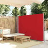 vidaXL Side Awning Red Polyester with PU coating, Steel 197 x 63 in