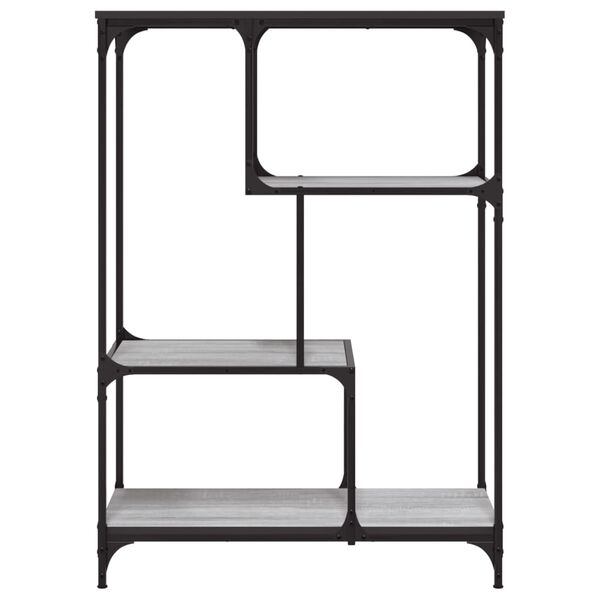 vidaXL Bookshelf Grey Sonoma Engineered wood and steel Medium