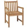 vidaXL Patio Chair Set of 2 Natural Teak and Wine Red