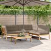 vidaXL Pallet Sofa Set Taupe Solid Acacia wood Standard Modular