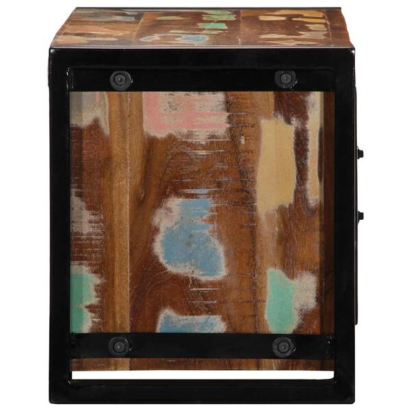 vidaXL TV Cabinet Black and brown Solid reclaimed wood, iron Medium