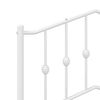 vidaXL Bed Frame White Powder-coated steel Twin Bed Frame Rectangular