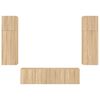 vidaXL TV Wall Unit Sonoma Oak Engineered Wood Medium TV Wall Unit
