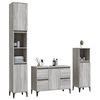 vidaXL Bathroom Furniture Set Grey Sonoma Engineered wood, Metal Medium