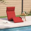 vidaXL Folding Sun lounger Red 68.9x21.3x3.3" Oxford Fabric