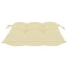 vidaXL Garden Chair Set of 6 Cream white and teak wood