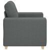 vidaXL Sofa Chair Dark Grey Polyester Fabric, Plywood, Steel Single