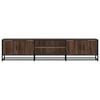 vidaXL TV Cabinet Brown Oak Engineered Wood, Metal Large TV Cabinet