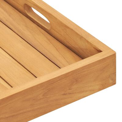 vidaXL Serving Tray 19.7"x19.7" Solid Wood Teak