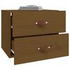 vidaXL Wall-mounted Bedside Cabinet Set of 2 Honey Brown Solid pine wood