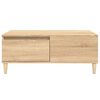 vidaXL Coffee Table Sonoma Oak Engineered Wood, Eucalyptus Wood Medium