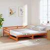vidaXL Daybed With Trundles Wax Brown Solid Pine Wood 31.5x79 in