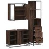vidaXL Bathroom Furniture Set Brown Oak Engineered wood, metal