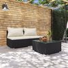 vidaXL Garden Lounge Set Black, Cream