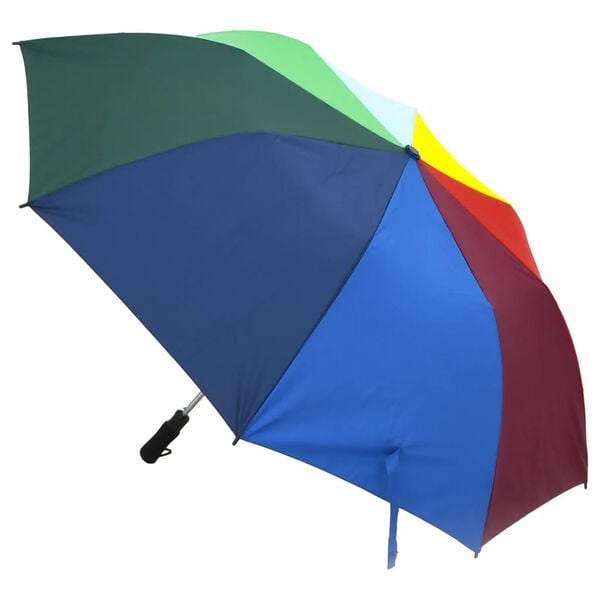 vidaXL Umbrella Multicolored Fabric (190T PG), metal, fiberglass Medium