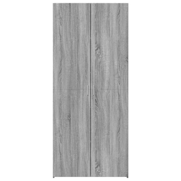 vidaXL Highboard Gray Sonoma 31.5"x16.7"x72.8" Engineered Wood