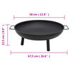 vidaXL Fire Pit 26.6"x22.8"x8.9" Steel