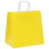 vidaXL Paper Bags 50 pcs with Handles Yellow 10.2x6.7x9.8"