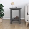 vidaXL Coffee Table Grey Solid pine wood Round Rustic
