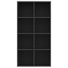 vidaXL Book Cabinet Black Engineered Wood 26.0 x 11.8 x 51.2 in