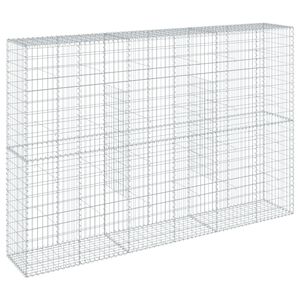 vidaXL Gabion Basket Silver Galvanized iron Large Heavy Weight Endurance