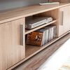 vidaXL TV Wall Unit Sonoma oak Engineered wood, Metal Large TV Wall Unit
