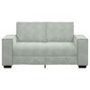 vidaXL 2-seater Sofa Light grey Velvet, metal, plywood, solid wood