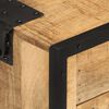 vidaXL Bedside Cabinet Brown and Black Solid Rough Mango Wood, Steel
