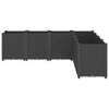 vidaXL Garden Planter Black Polypropylene Generous Modular