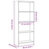 vidaXL Bookcase Old wood Engineered wood 23.6 x 9.4 x 56.3 in Bookcase
