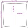 vidaXL Sun Shade Sail Sand 6.6x6.6' 100% Polyester Oxford